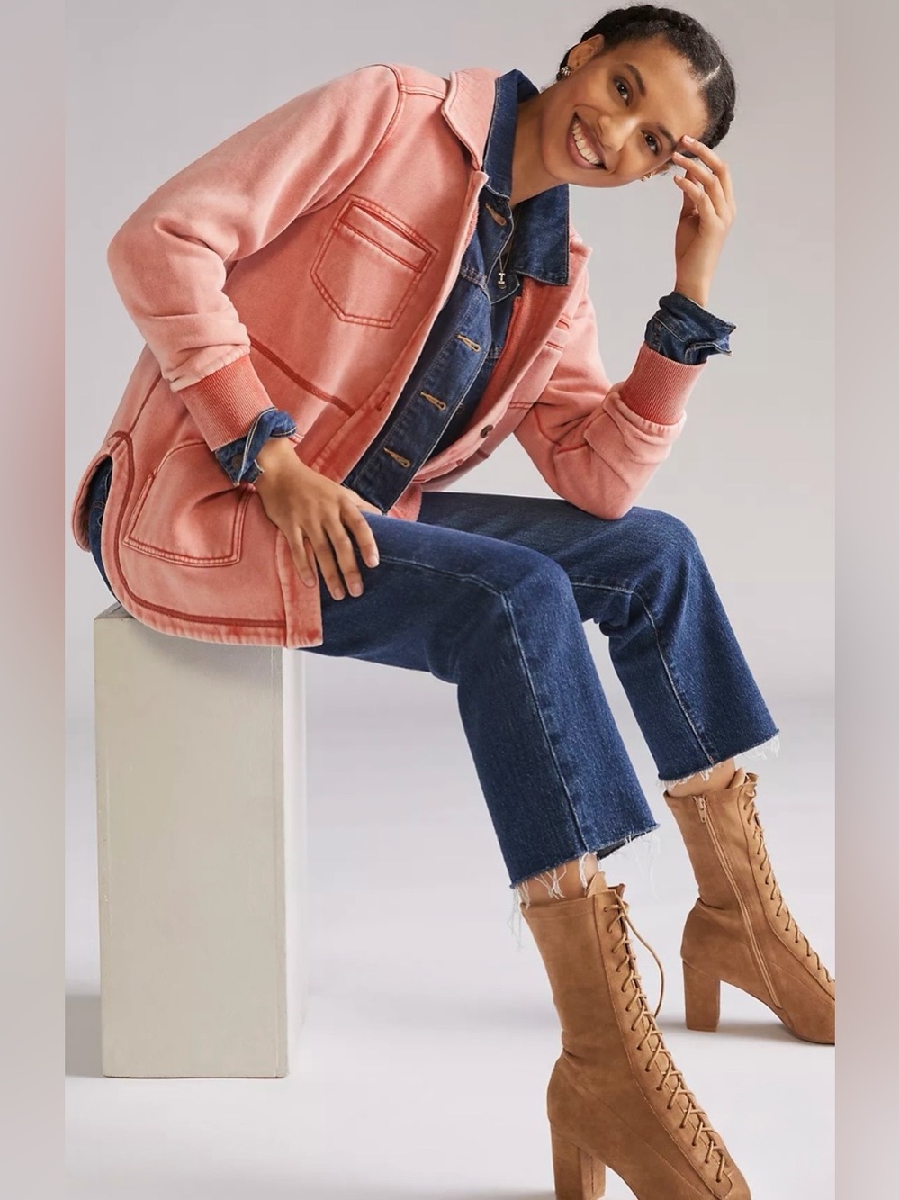 Pilcro fleece shirt jacket